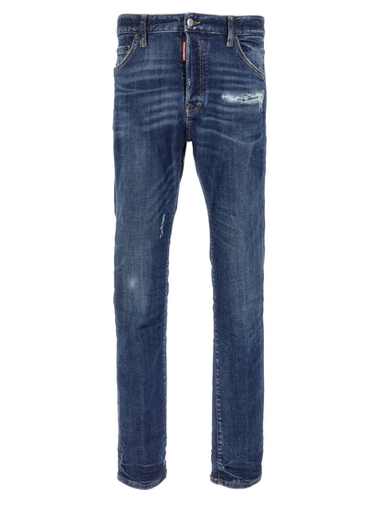 Dsquared² Blue Cotton Slim Fit Jeans
