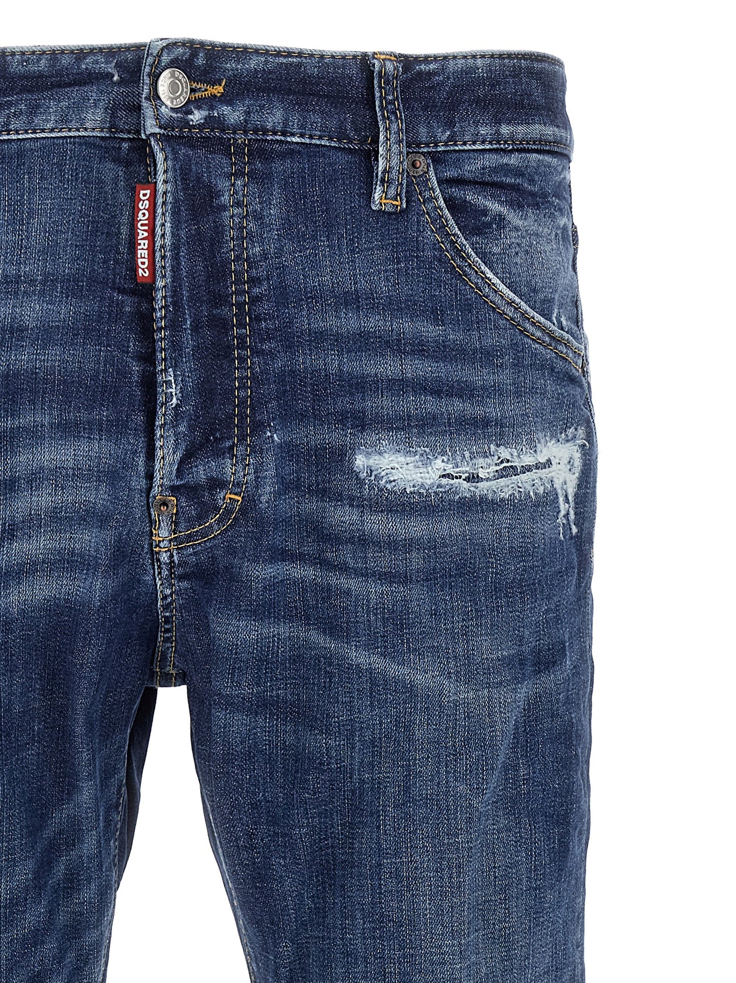 Dsquared² Blue Cotton Slim Fit Jeans