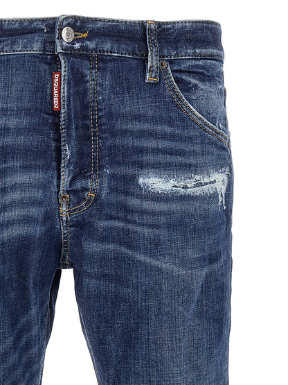 Dsquared² Blue Cotton Slim Fit Jeans
