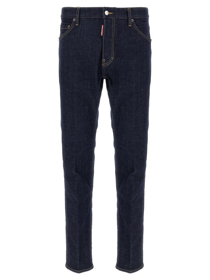 Dsquared² Blue Cotton Slim Fit Jeans