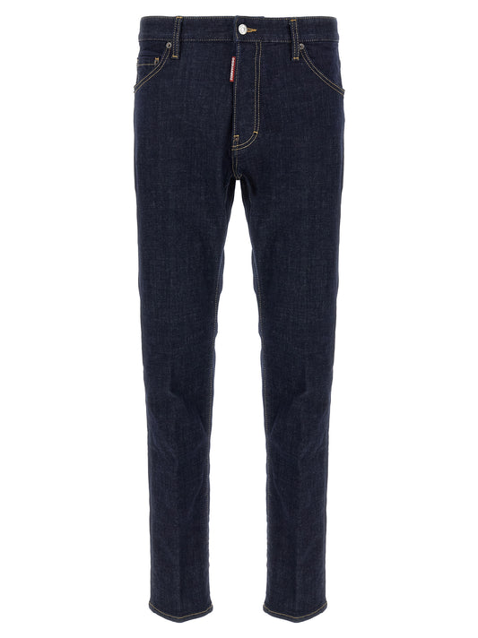 Dsquared² Blue Cotton Slim Fit Jeans