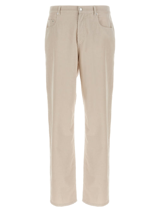 A.P.C. White Cotton Casual Pants