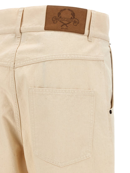 Moschino Beige Cotton Casual Pants
