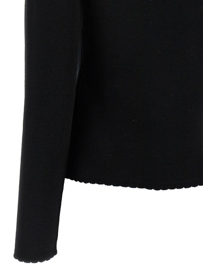 Moschino Black Virgin Wool Cardigan