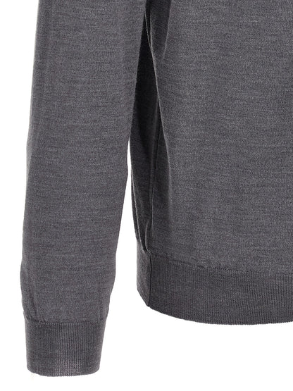 ZANONE Gray Virgin Wool Polo Shirt