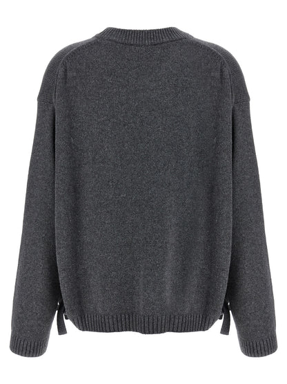 Ganni Gray Wool Cardigan