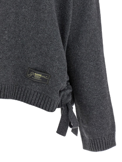 Ganni Gray Wool Cardigan