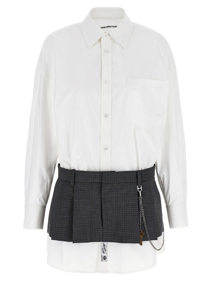 Dress by Alexander Wang for women in wool cotton multicolor presents a sinuous silhouette, showcasing a sophisticated and detailed with a sinuous short mini for a refined finish.