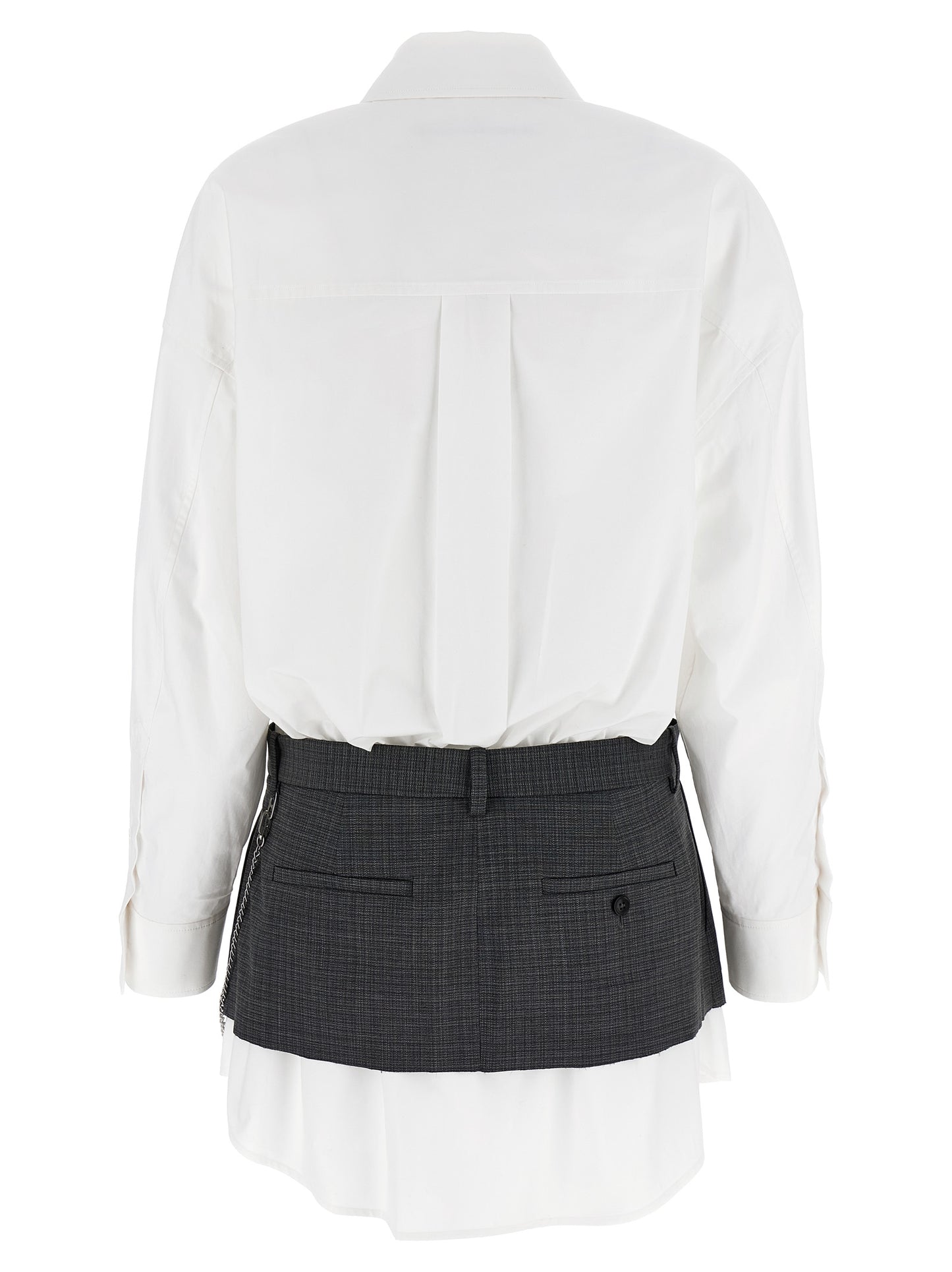 Dress by Alexander Wang for women in wool cotton multicolor features an cute silhouette, detailed with a and that elegantly flows into a cute short mini.