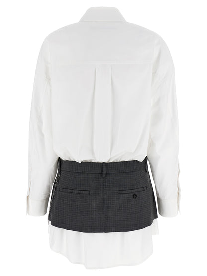 Dress by Alexander Wang for women in wool cotton multicolor features an cute silhouette, detailed with a and that elegantly flows into a cute short mini.
