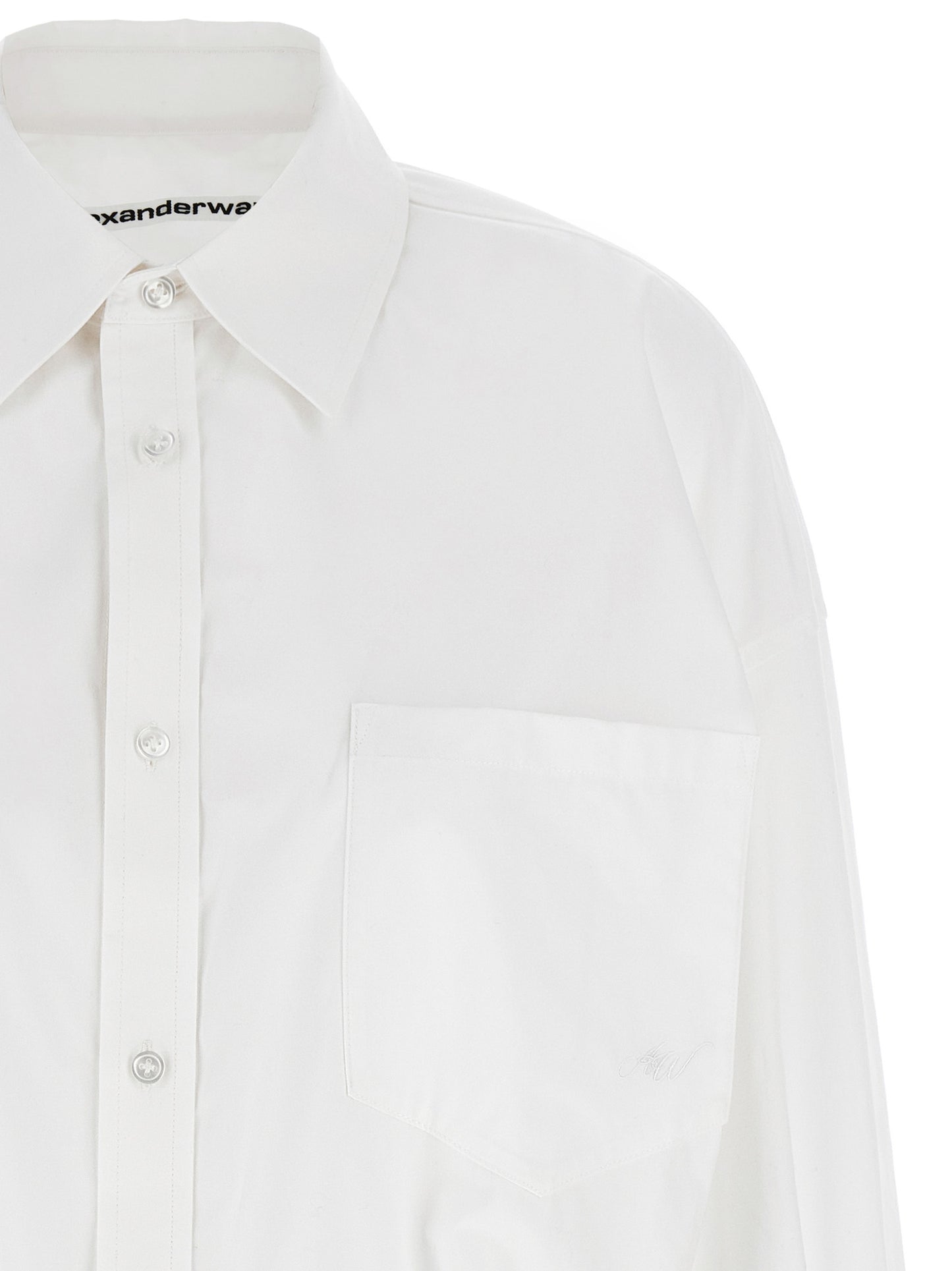Dress by Alexander Wang for women in wool cotton multicolor features a dramatic silhouette, showcasing an elegant and that flows into a dramatic short mini.
