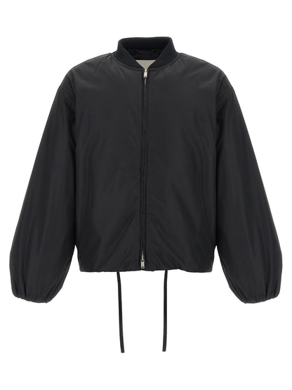 Jil Sander Black Polyester Bomber