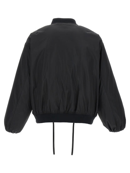 Jil Sander Black Polyester Bomber