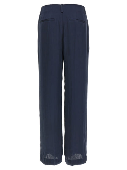 Theory Blue Polyester Casual Pants