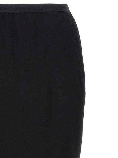 Rick Owens Black Wool Mini Skirt