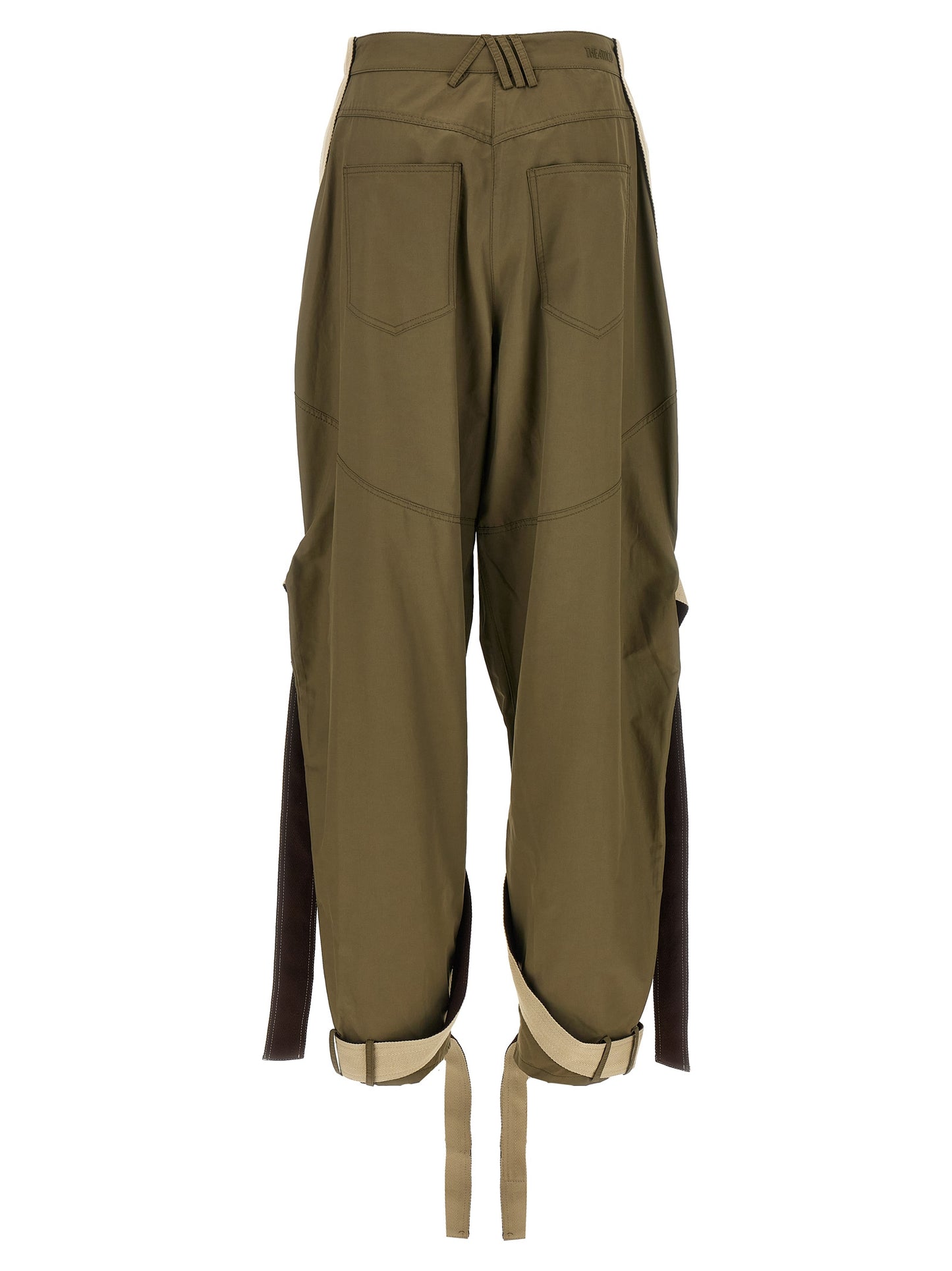 The Attico Bicolor Cotton Cargo Pants