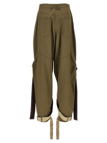 The Attico Bicolor Cotton Cargo Pants