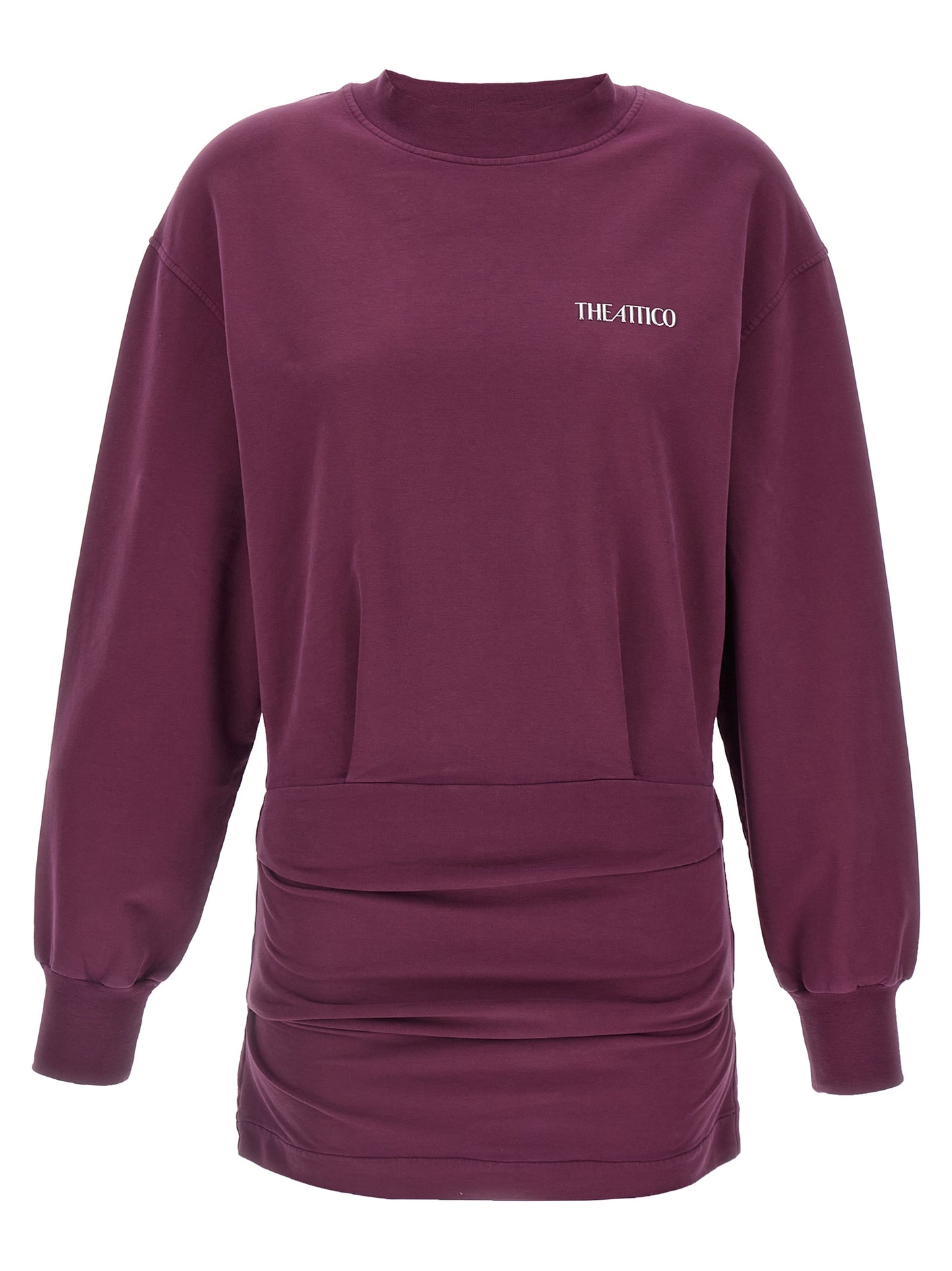 The Attico Bordeaux Cotton Short Dress