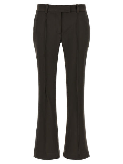 The Attico Brown Virgin Wool Flared Pants