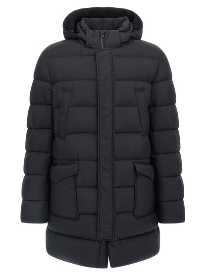 Herno Black Polyamide Coat