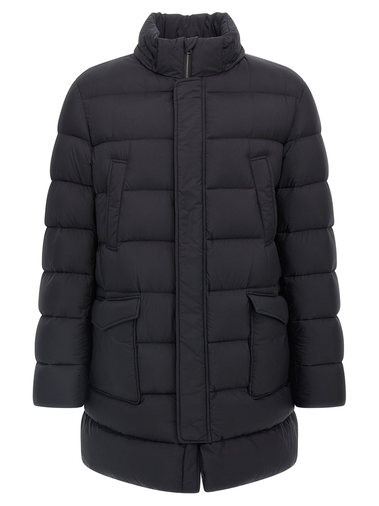Herno Black Polyamide Coat