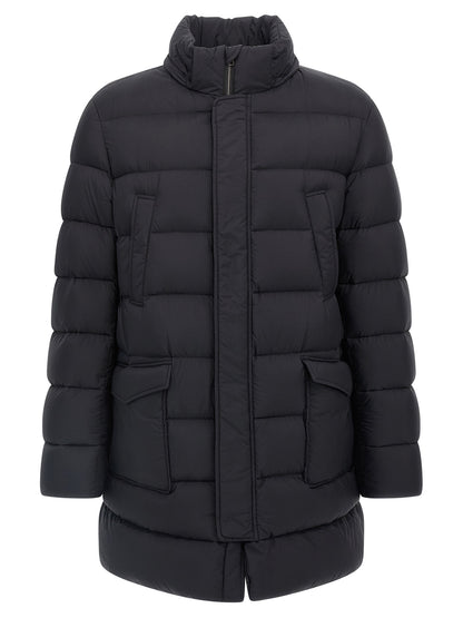 Herno Black Polyamide Coat