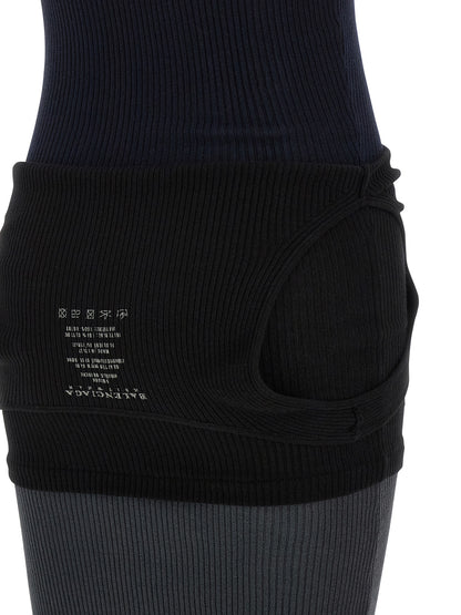 Balenciaga Black Cotton Long Dress