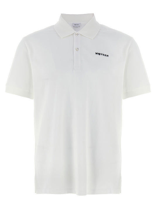 Alexander McQueen Bicolor Cotton Polo Shirt