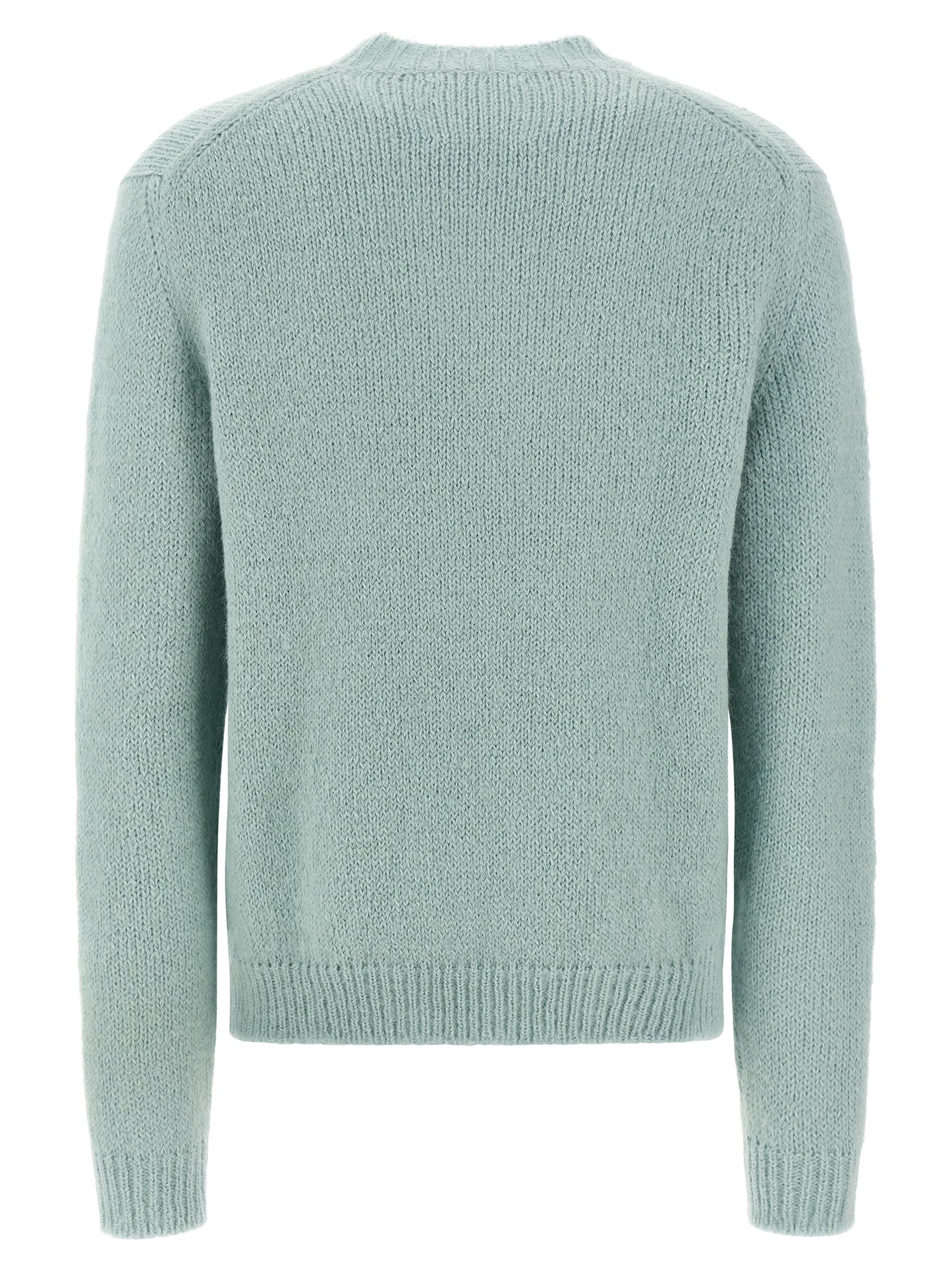 Jil Sander Blue Alpaca Leather Cardigan