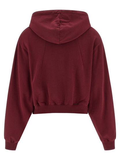 ROTATE BIRGER CHRISTENSEN Bordeaux Cotton Hoodie