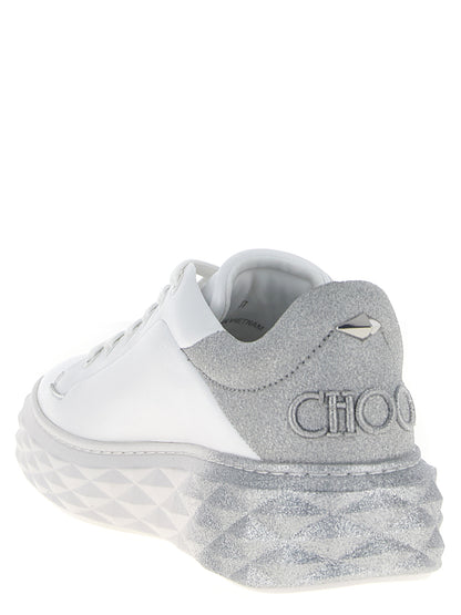 Jimmy Choo Silver Leather Chunky Sneakers