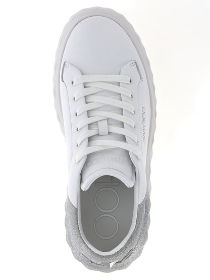 Jimmy Choo Silver Leather Chunky Sneakers