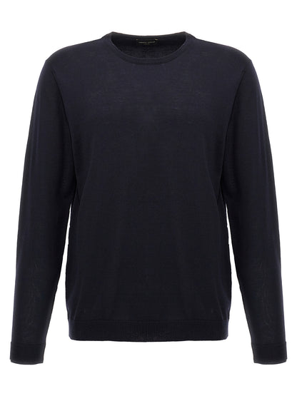 Roberto Collina Blue Merino Wool Cardigan