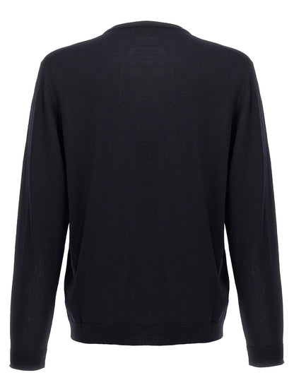 Roberto Collina Blue Merino Wool Cardigan