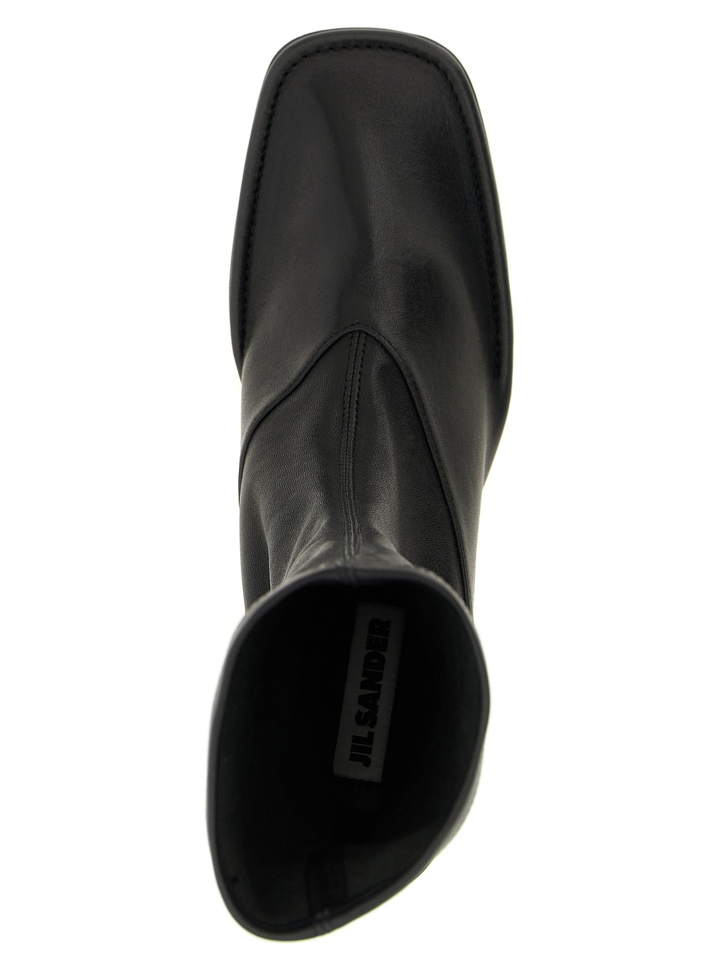 Jil Sander Black Lamb Leather Ankle Boots