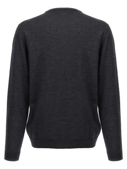 Roberto Collina Gray Merino Wool Cardigan