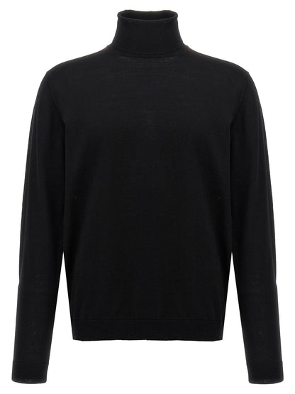 Roberto Collina Black Merino Wool Cardigan