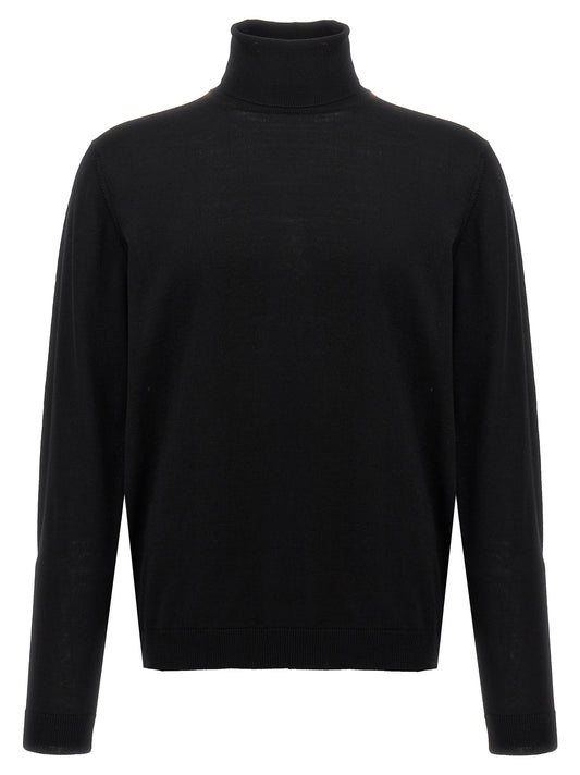 Roberto Collina Black Merino Wool Cardigan