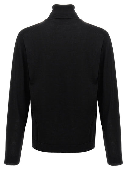 Roberto Collina Black Merino Wool Cardigan
