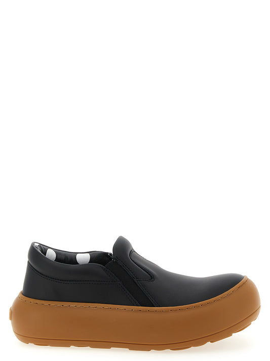 Moschino Black Leather Chunky Sneakers
