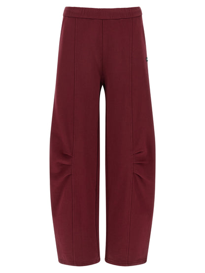ROTATE BIRGER CHRISTENSEN Bordeaux Cotton Joggers (Workout Pants)