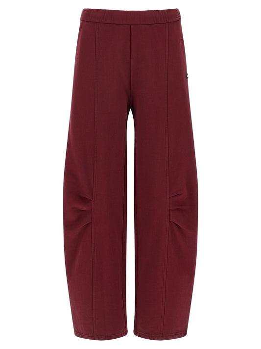ROTATE BIRGER CHRISTENSEN Bordeaux Cotton Joggers (Workout Pants)