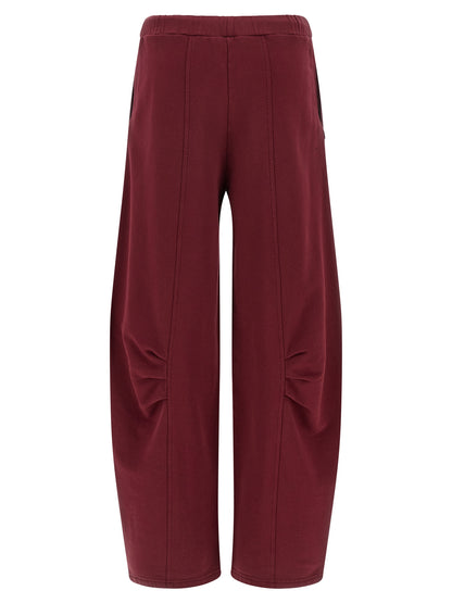 ROTATE BIRGER CHRISTENSEN Bordeaux Cotton Joggers (Workout Pants)