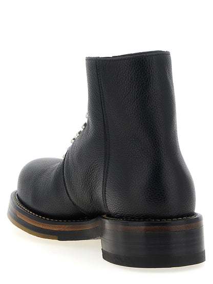 Alexander McQueen Black Calfskin Ankle Boots