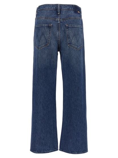 Mother Denim Blue Cotton Flared Jeans