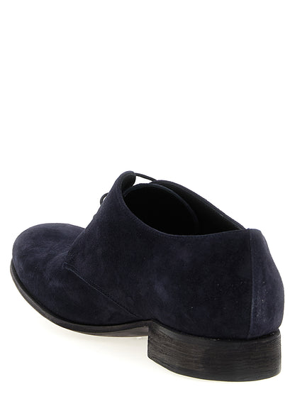 JULIAN Blue Suede Leather Oxfords And Derbies