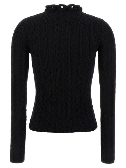 Paco Rabanne Black Wool Cardigan