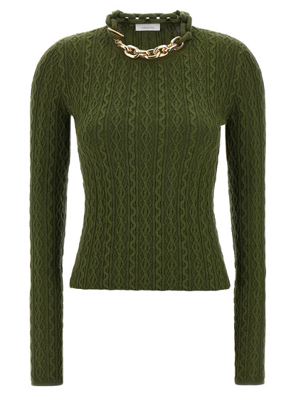 Paco Rabanne Bicolor Wool Cardigan