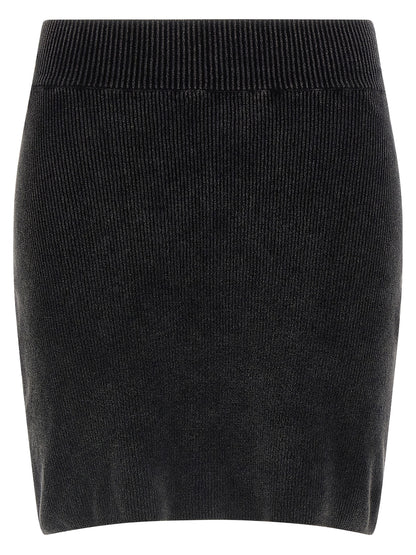 Alexander Wang Black Cotton Long Skirt