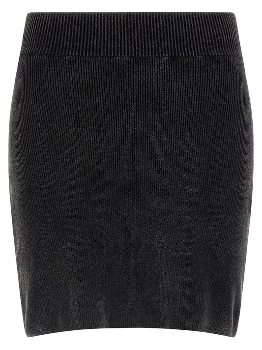 Alexander Wang Black Cotton Long Skirt